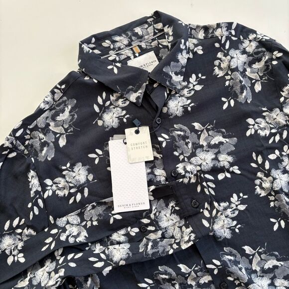 Denim & Flower LS Button-Down Shirt - Picture 1 of 9